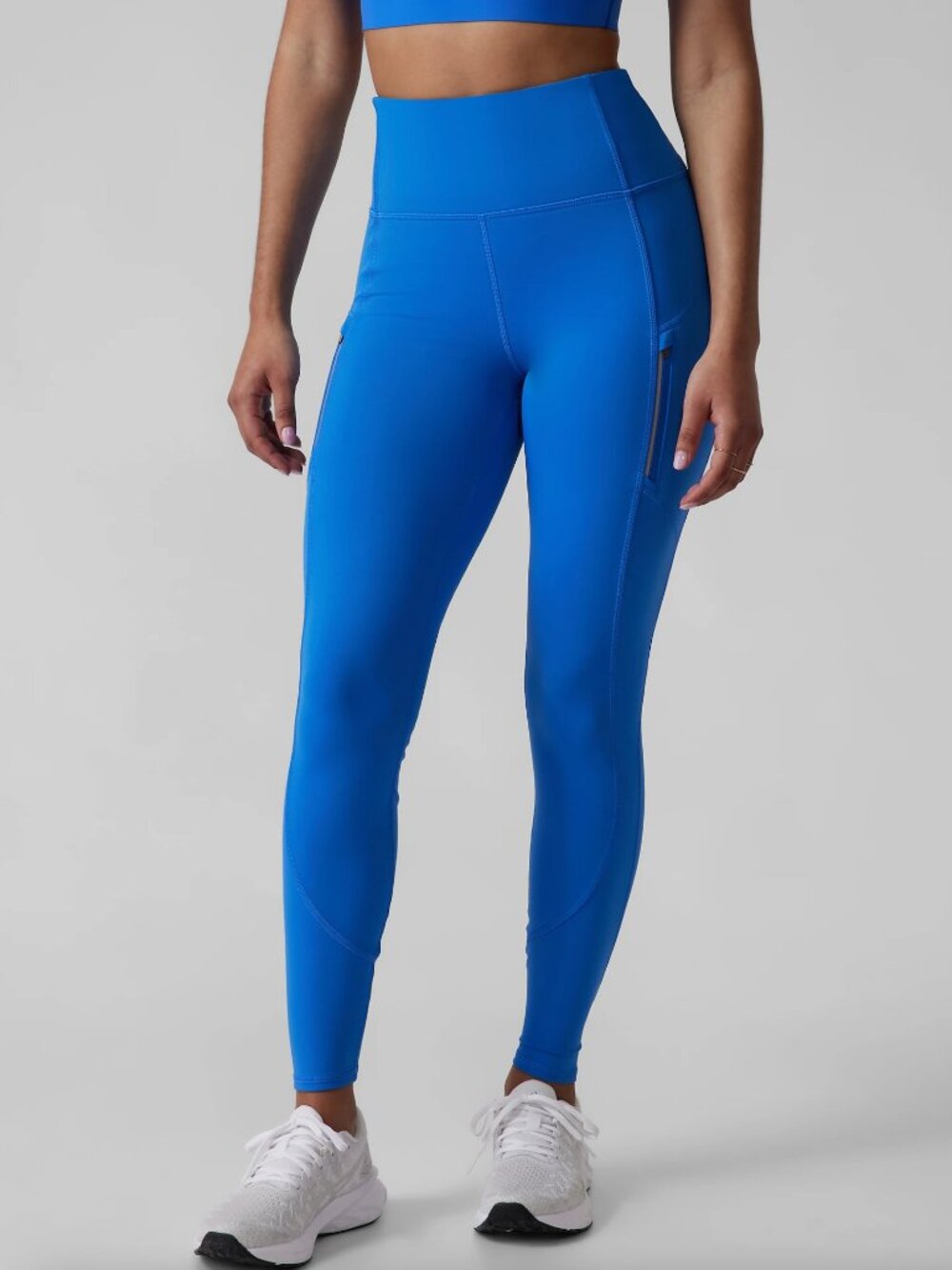 Athleta Rainier Tight Blue Size Small | Fleece-Lined Performance Leggings